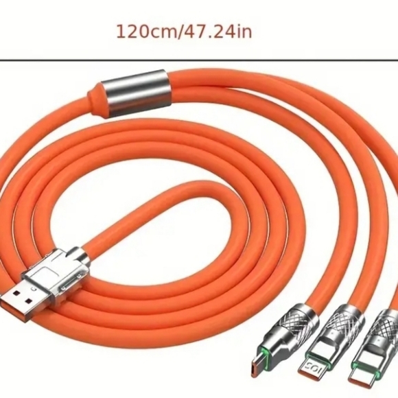 3-in-1 USB Charging Cable Charging/Data Sync Cable - Picture 6 of 11